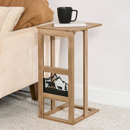 Rustic Lodge Style Side Sofa Table
