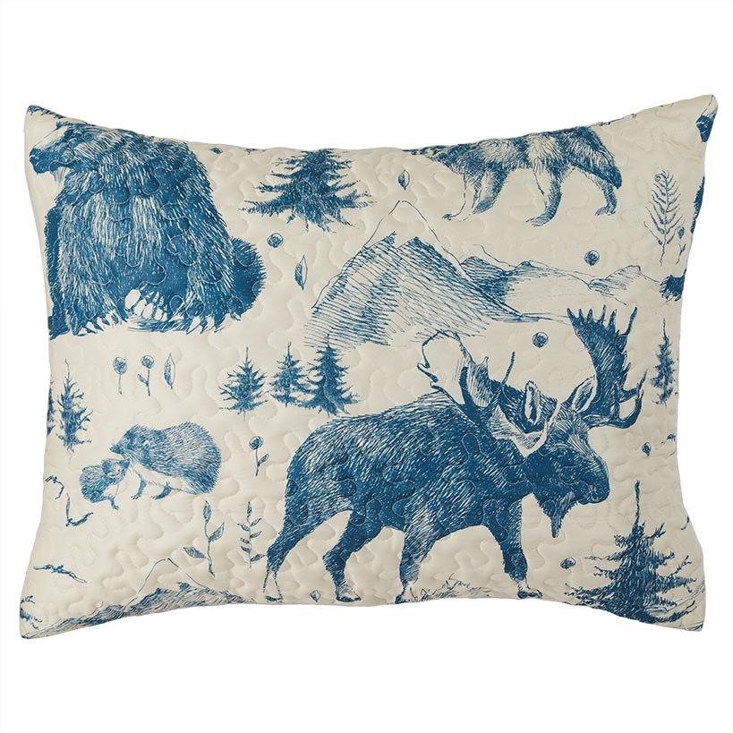 Lodge Toile Quilted Bedding Ensemble