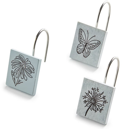 Love Is Bathroom Valance or Shower Hooks Set of 12