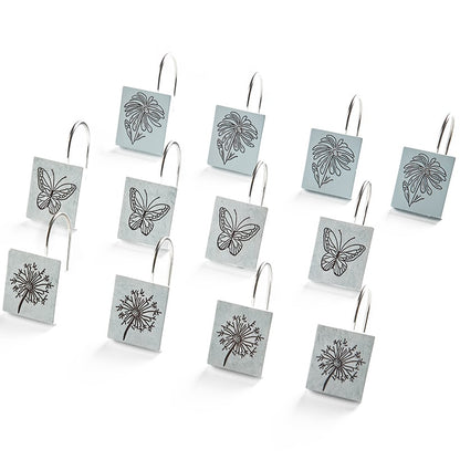 Love Is Bathroom Valance or Shower Hooks Set of 12