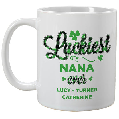 Personalized St. Patrick's Day Luckiest Clover Coffee Mug
