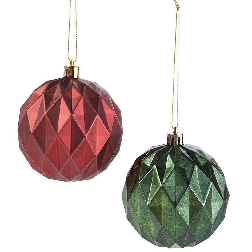 Set of 2 Argyle Ornaments