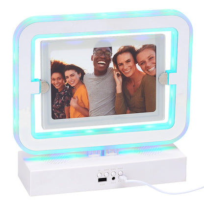Photo Light Up Makeup Mirror With Bluetooth USB Speaker