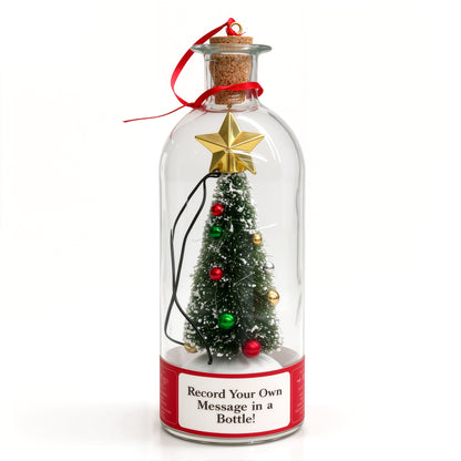 Recordable Christmas Tree in a Bottle, 30-Second Voice Message Keepsake