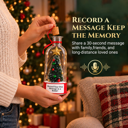 Recordable Christmas Tree in a Bottle, 30-Second Voice Message Keepsake