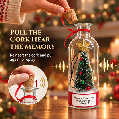 Recordable Christmas Tree in a Bottle, 30-Second Voice Message Keepsake