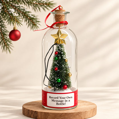 Recordable Christmas Tree in a Bottle, 30-Second Voice Message Keepsake