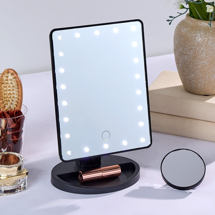 Vanity Mirror Make Up Mirror with Light Portable Touch Screen