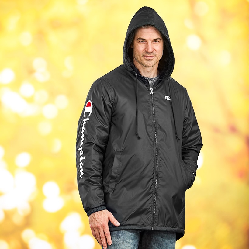 Champion® Men's Sherpa Stadium Jacket Small#select-color_black