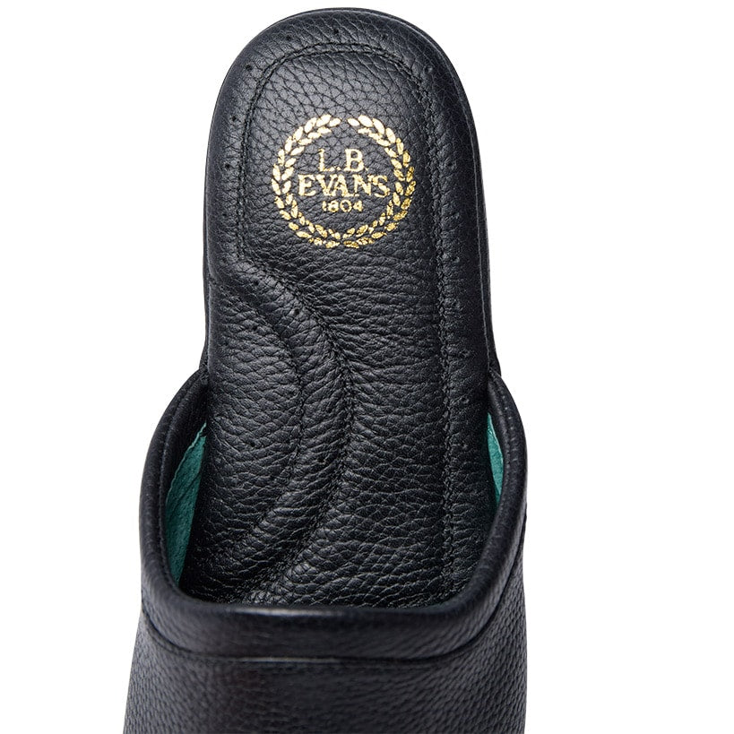 L B Evans Men's Slippers Black SC3 Aristocrat#select-size_men's-black-slippers-9.5