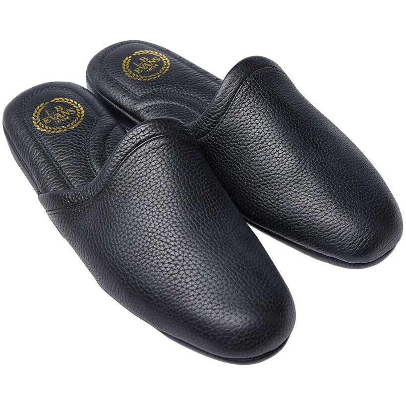 L B Evans Men's Slippers Black SC3 Aristocrat