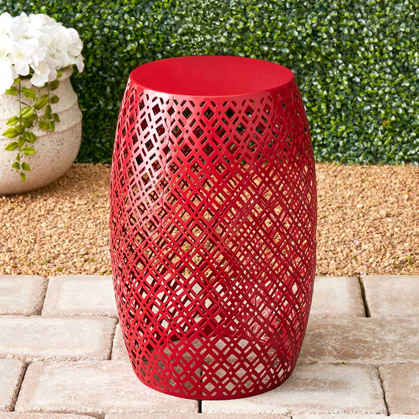 Metal Barrel Stool#select-color_red