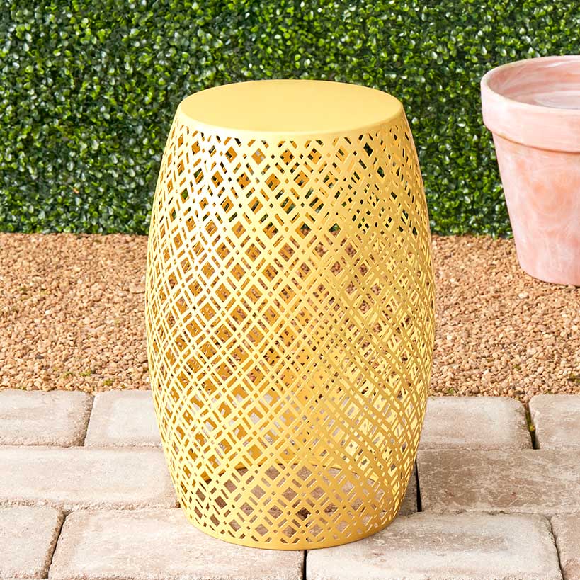 Metal Barrel Stool#select-color_yellow