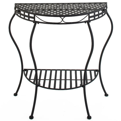 Half-Moon Metal Console Table