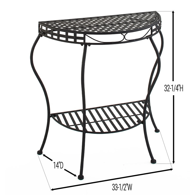 Half-Moon Metal Console Table