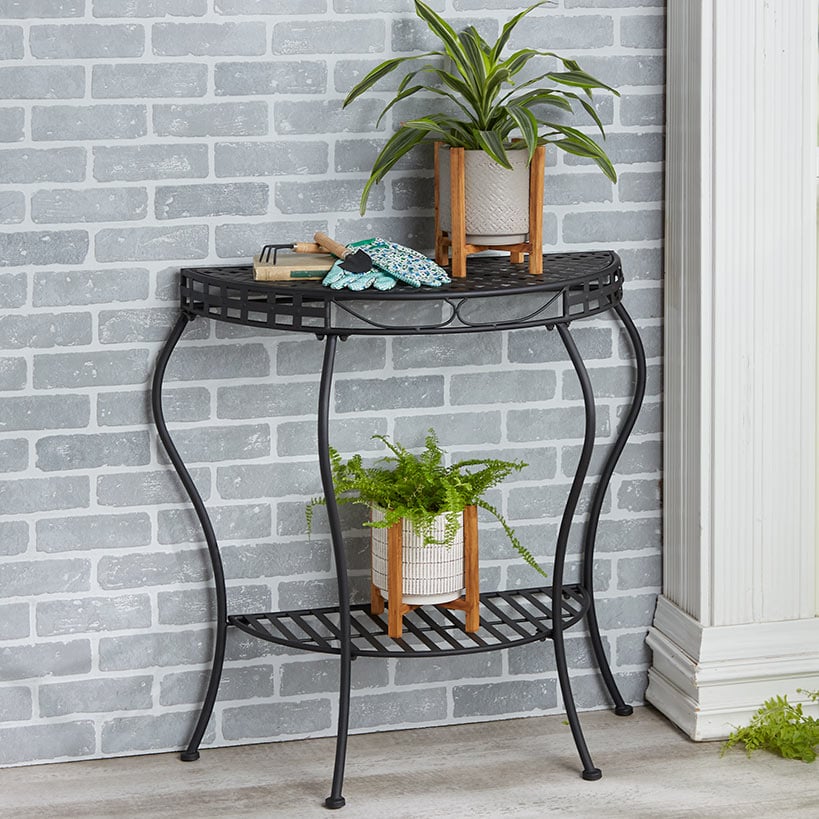 Half-Moon Metal Console Table