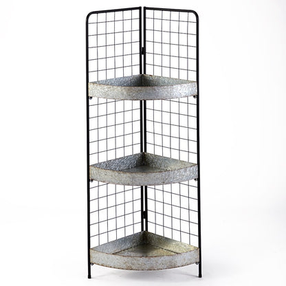 3-Tier Metal Corner Shelves