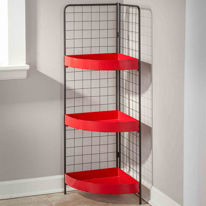3-Tier Metal Corner Shelves