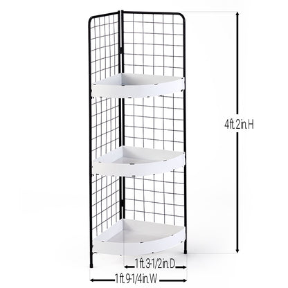 3-Tier Metal Corner Shelves