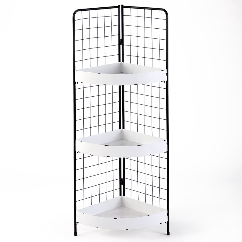 3-Tier Metal Corner Shelves