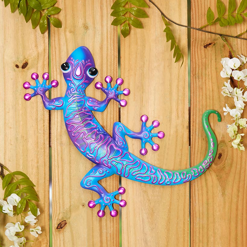 Metal Gecko Wall Decor#select-color_blue