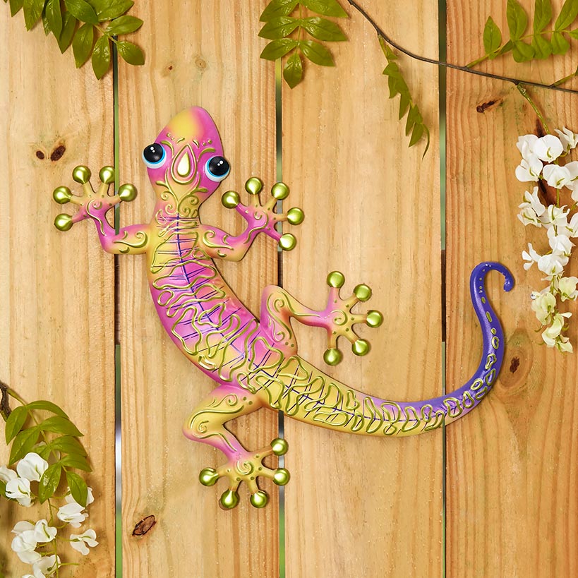 Metal Gecko Wall Decor#select-color_yellow