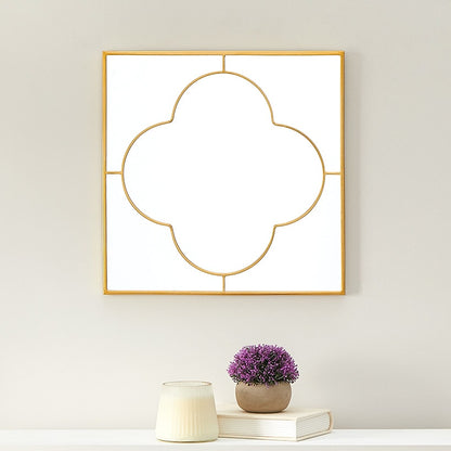 Decorative Flower or Oval Metal Mirrors - Black or Gold