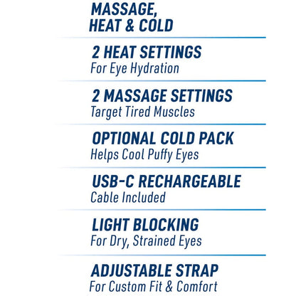 Miracle™ Dry Relief Eye Mask - Soothing, Adjustable, Cordless, Rechargeable