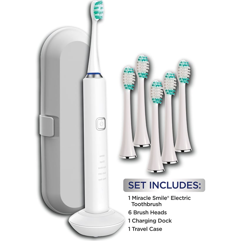 Miracle Smile® Sonic Toothbrush - Ultra Whitening , 5 Cleaning Modes