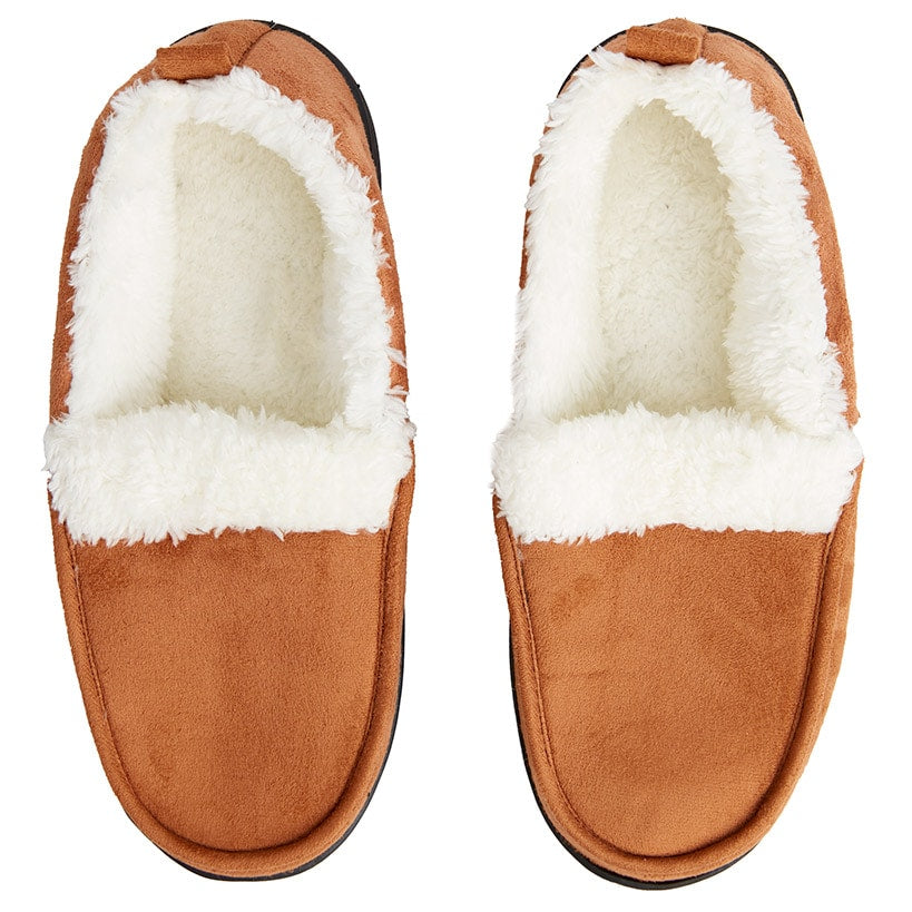 Unisex Fur-Lined Moccasin Slippers
