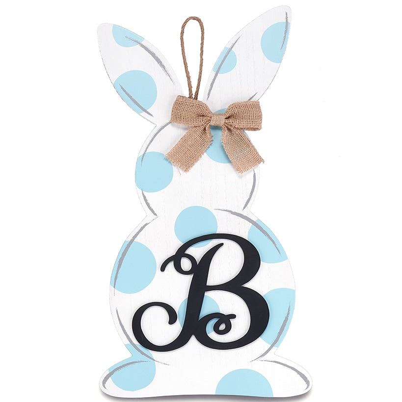 Monogram Easter Bunny Door Hanger