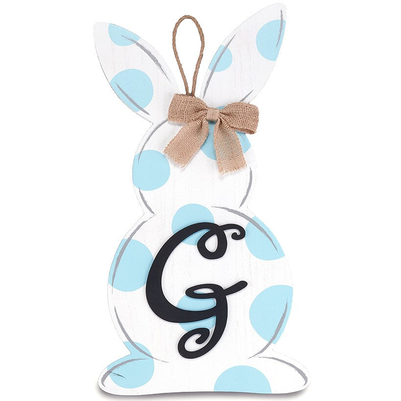Monogram Easter Bunny Door Hanger