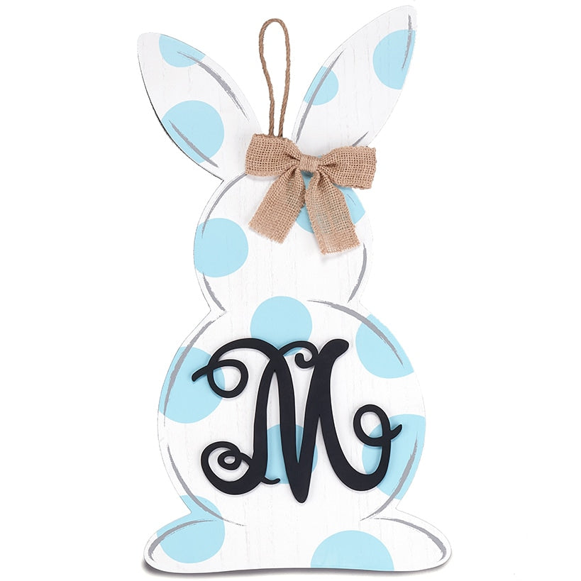 Monogram Easter Bunny Door Hanger