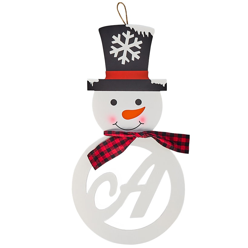 Monogram Snowman Wall Hangings
