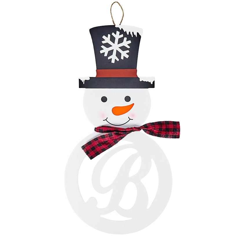Monogram Snowman Wall Hangings