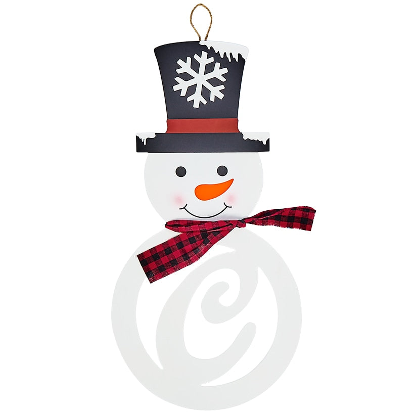 Monogram Snowman Wall Hangings