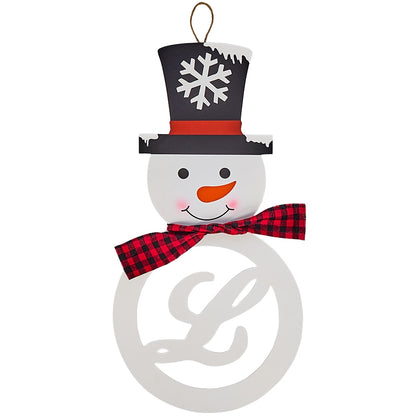Monogram Snowman Wall Hangings