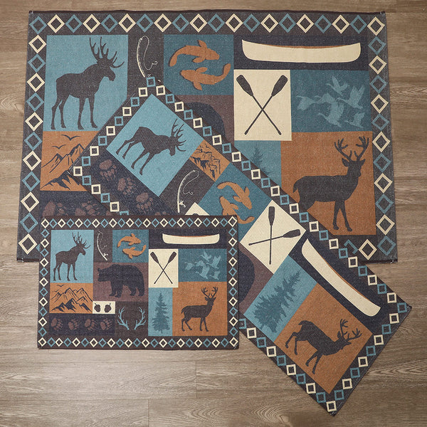 Moose Lodge Washable Area Rug, Accent Rug or Runner Rug | LTD Commodities
