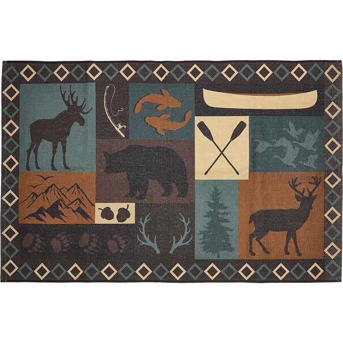 Moose Lodge Washable Area Rug, Accent Rug or Runner Rug | LTD Commodities