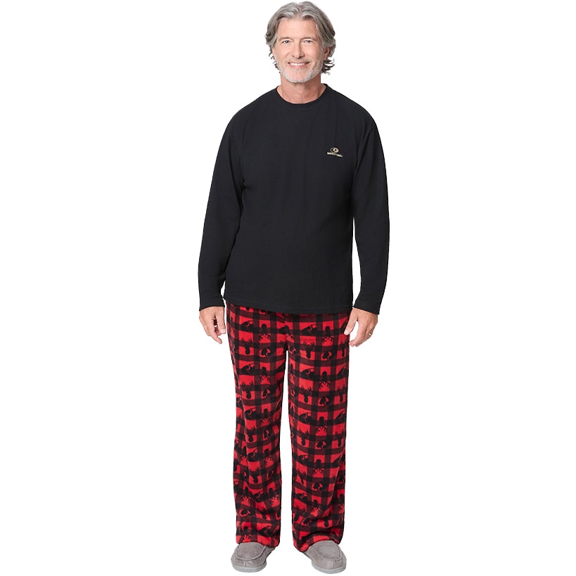 Mossy Oak Men's Fleece Pants and Thermal Top