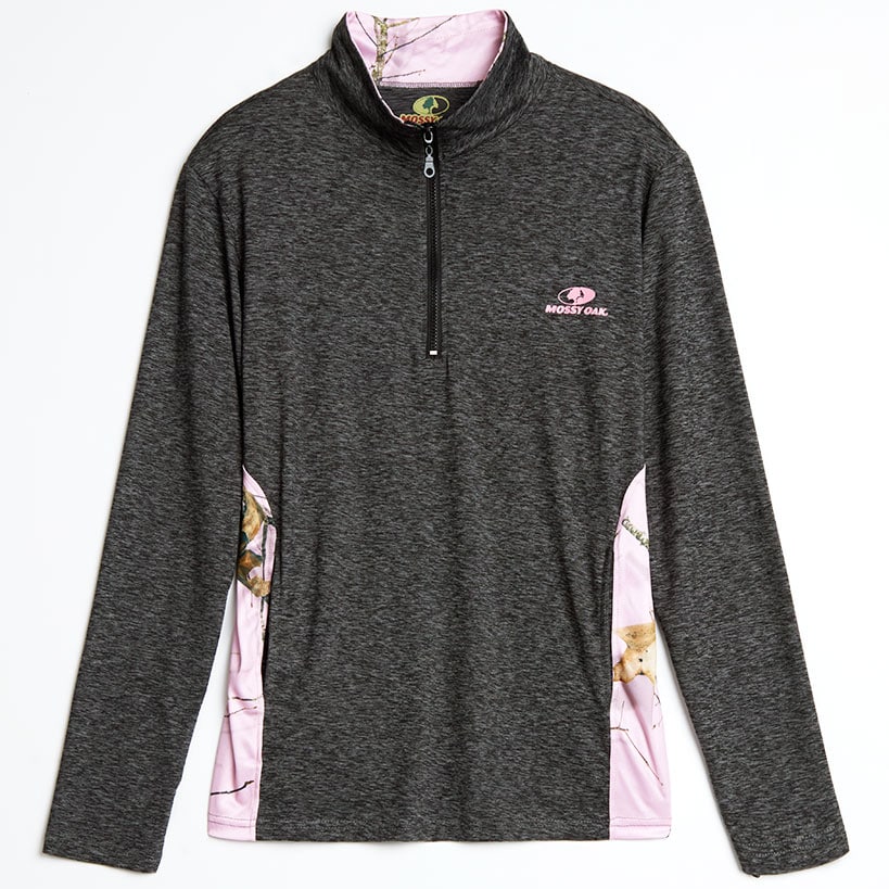 Mossy Oak Women's Quarter Zip Pullover#select-color_black