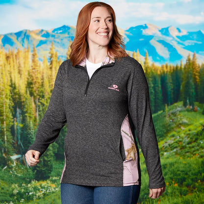 Mossy Oak Women's Quarter Zip Pullover
