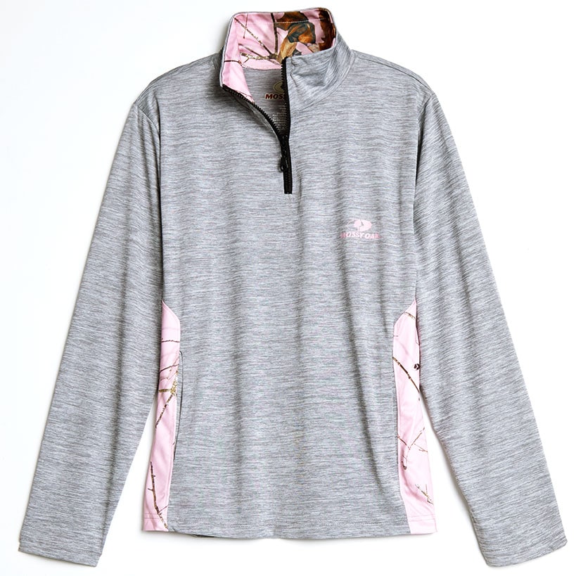 Mossy Oak Women's Quarter Zip Pullover#select-color_gray