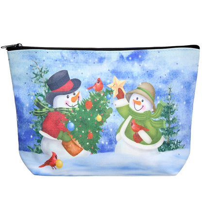 Christmas Zipper Pouch - Snowman or Gingerbread