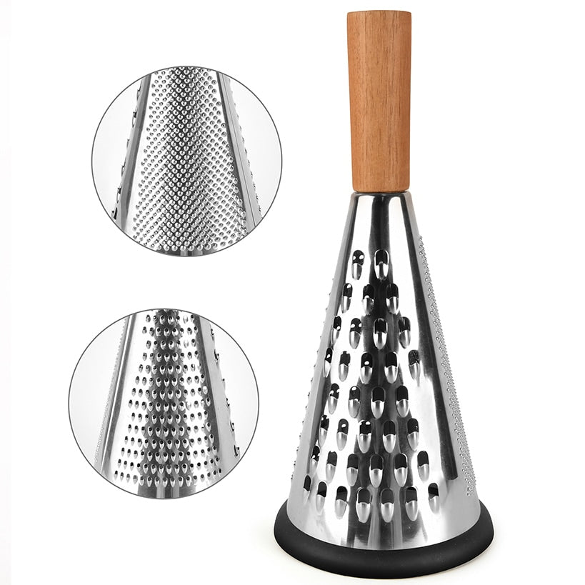 Cone Grater with Wood Handle Multifunctional