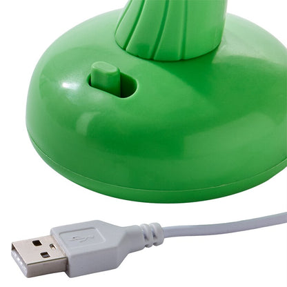 Mushroom Novelty Desk Lamp White LED USB Powered Easy On/Off Switch