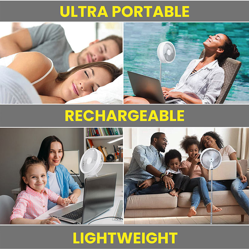 My Foldaway™ Rechargeable Fan - Compact and Portable Cooling Solution