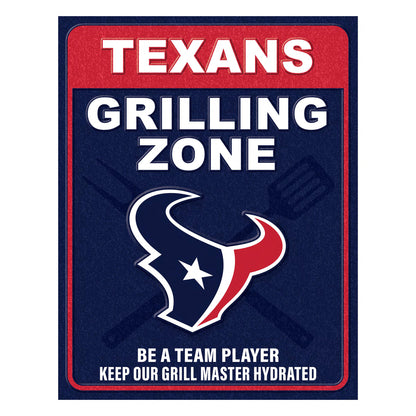 NFL Grill Zone Metal Sign