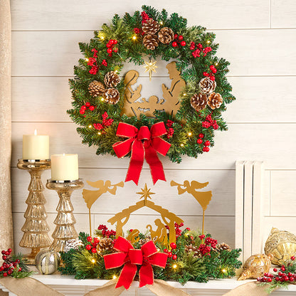 Nativity Wreath or Centerpiece