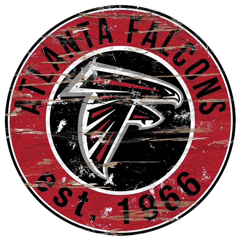 NFL Round Heritage Logo Sign 12"